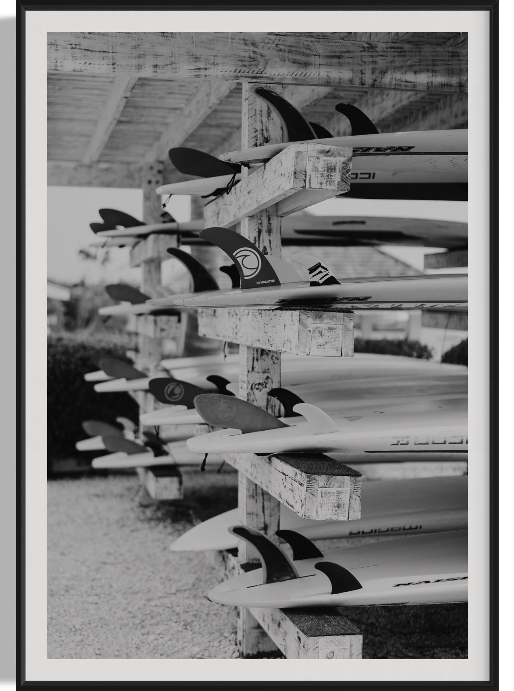 Fotografía de tablas de surf, arte playero, decoración de pared costera-Coffee Break