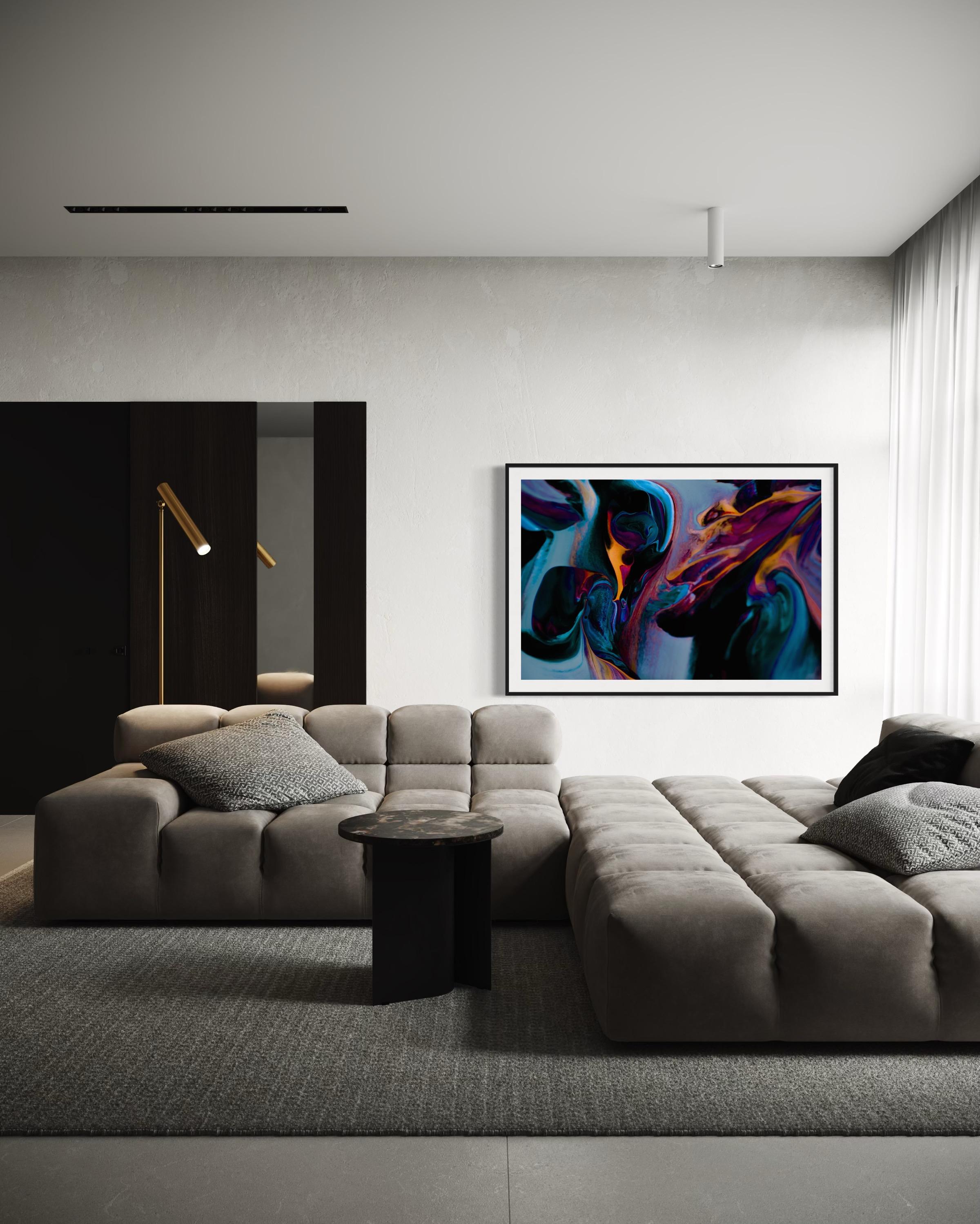 Arte astratta, Stampe astratte colorate, Fotografia astratta blu-Mingle XI

SU QUESTO PEZZO: 
Vibrante e colorata composizione astratta di Addison Jones. L'artista combina pittura, fotografia e design grafico in un'unica opera d'arte. Si tratta di