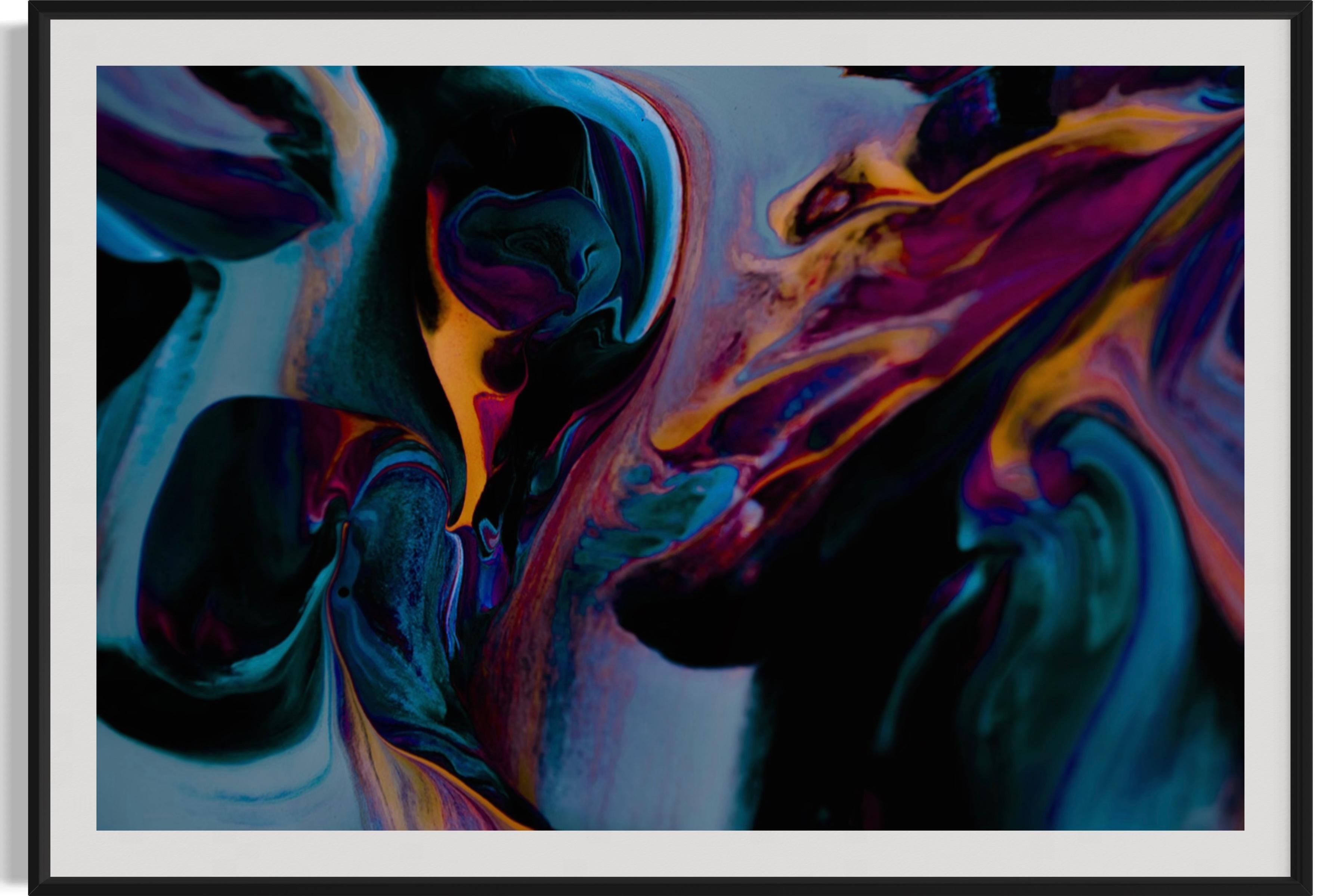 Abstract Print di Addison Jones - Arte astratta, Stampe astratte colorate, Fotografia astratta blu-Mingle XI