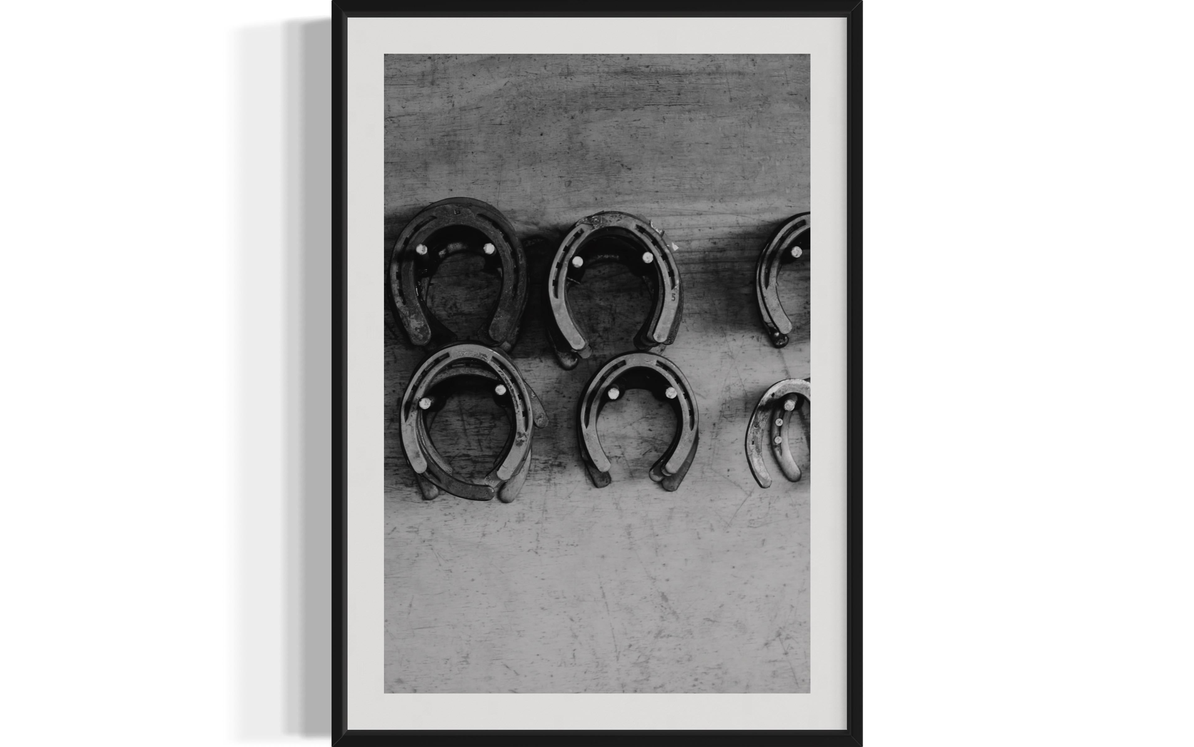 Fotografía en blanco y negro, Fotografía de caballos, Arte del Oeste-Tienda de zapatos 0217