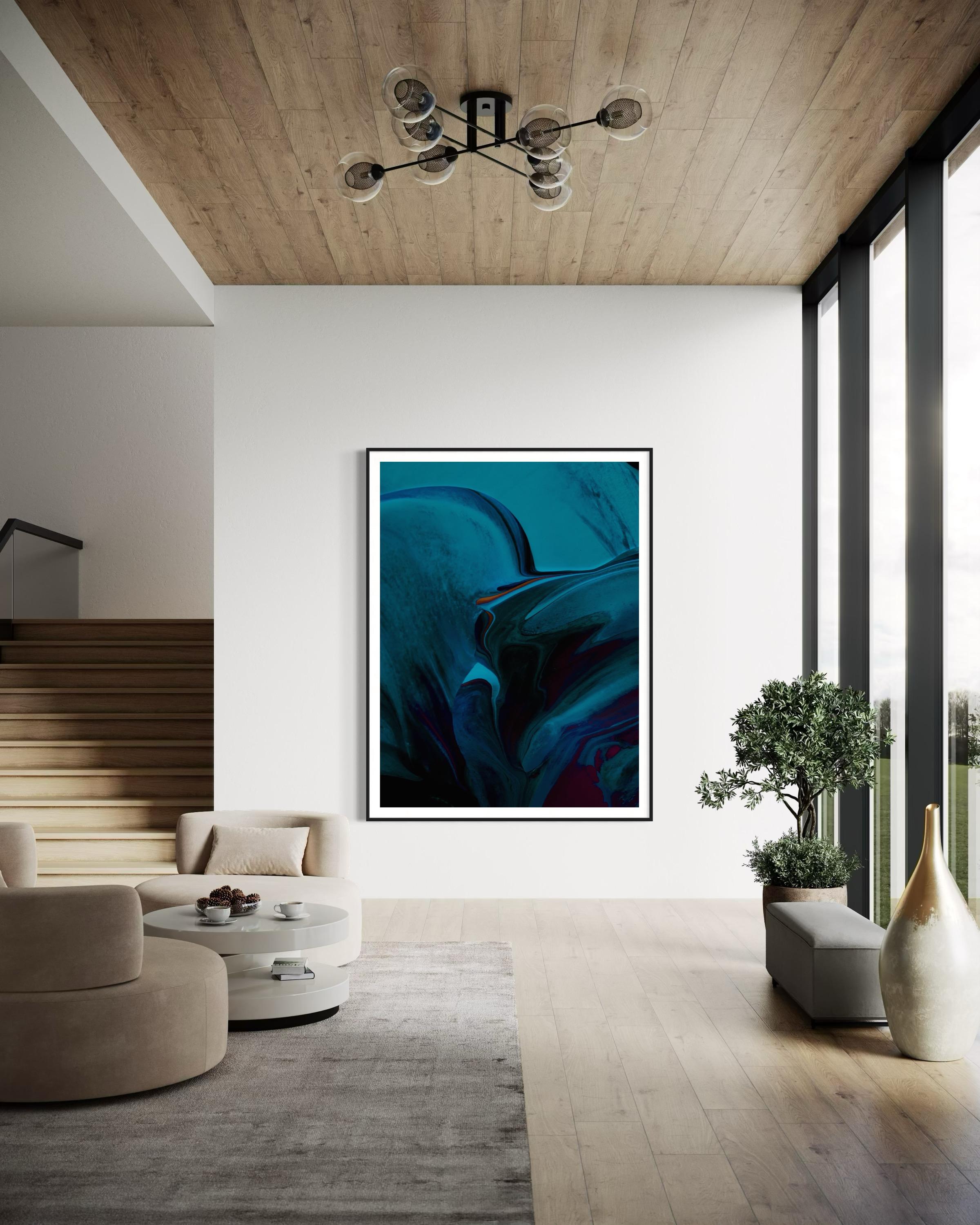 Blue Abstract Art, Colorful Abstract Art, Abstract Prints-Mingle XII For Sale 3