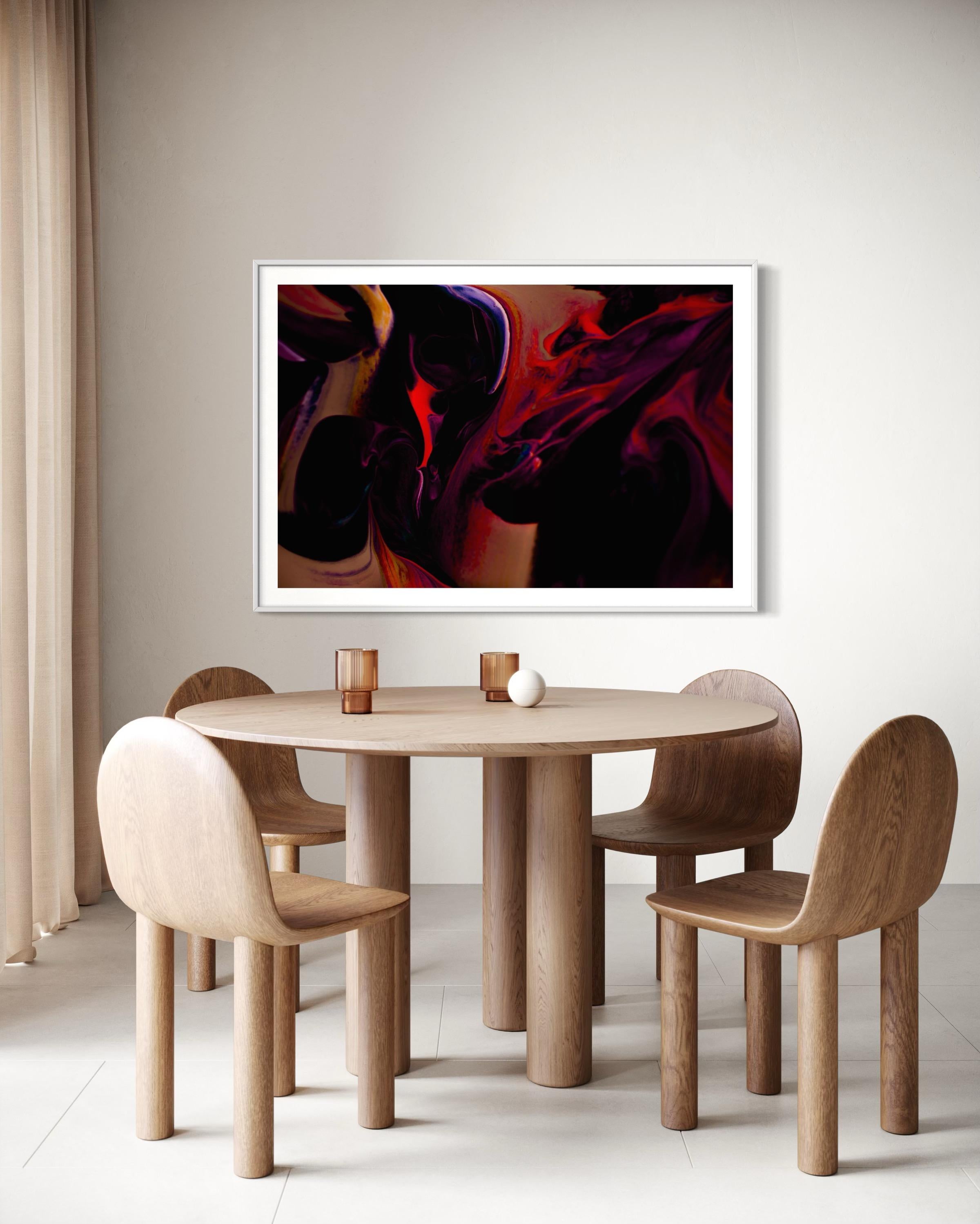 Stampe astratte colorate, Arte astratta, Fotografia astratta rossa-Mingle II - Print Astratto di Addison Jones