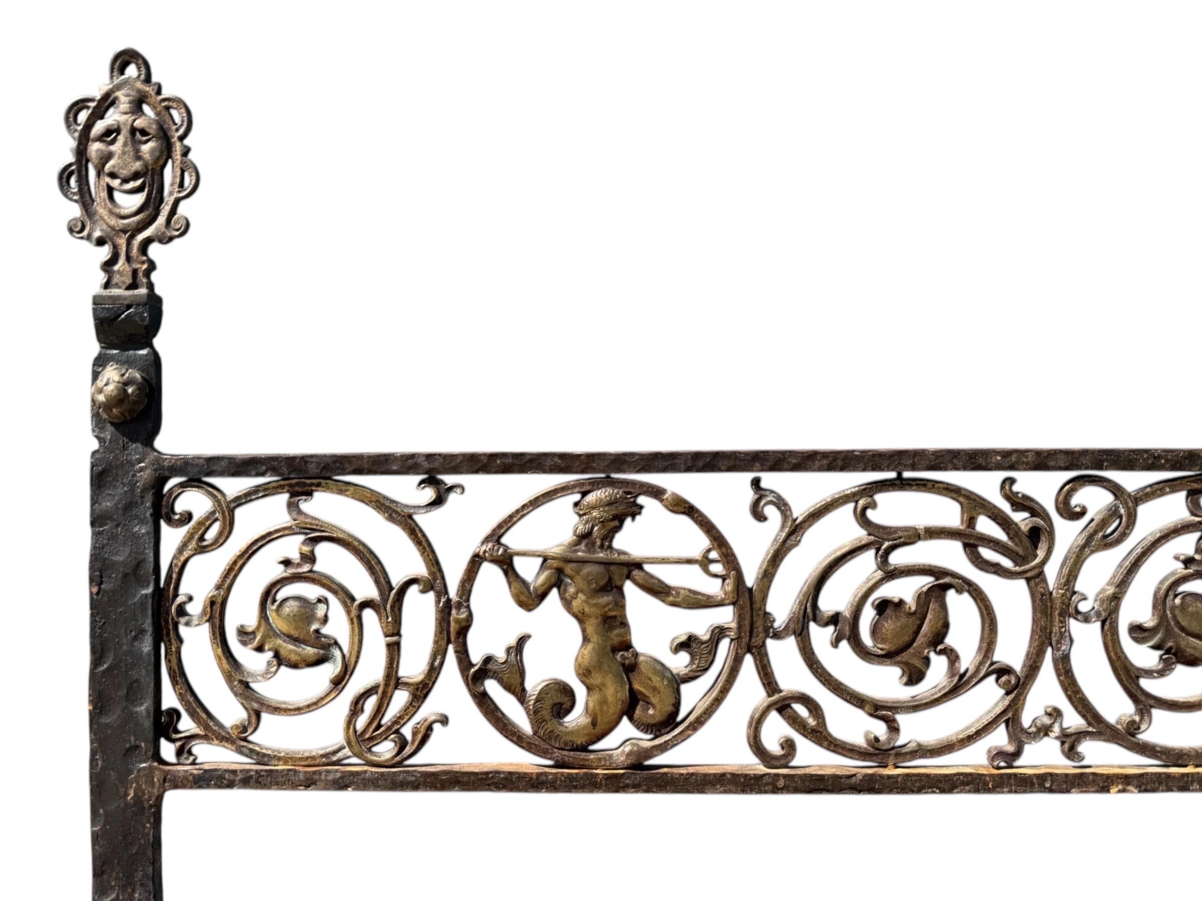 Renaissance Banc Addison Mizner en bronze et fer forgé en vente
