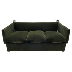 Addison Mizner Knole Sofa Upholstered in Todd Hase Mohair Cypress Fabric