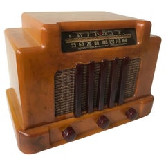 Radio Addison modèle 5 Butterscotch et Maroon Catalin Tube, 1940