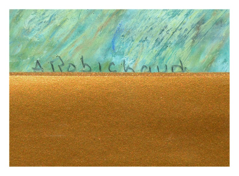 Blue Mountain Landscape - Brown Landscape Painting by Addison Robichaud