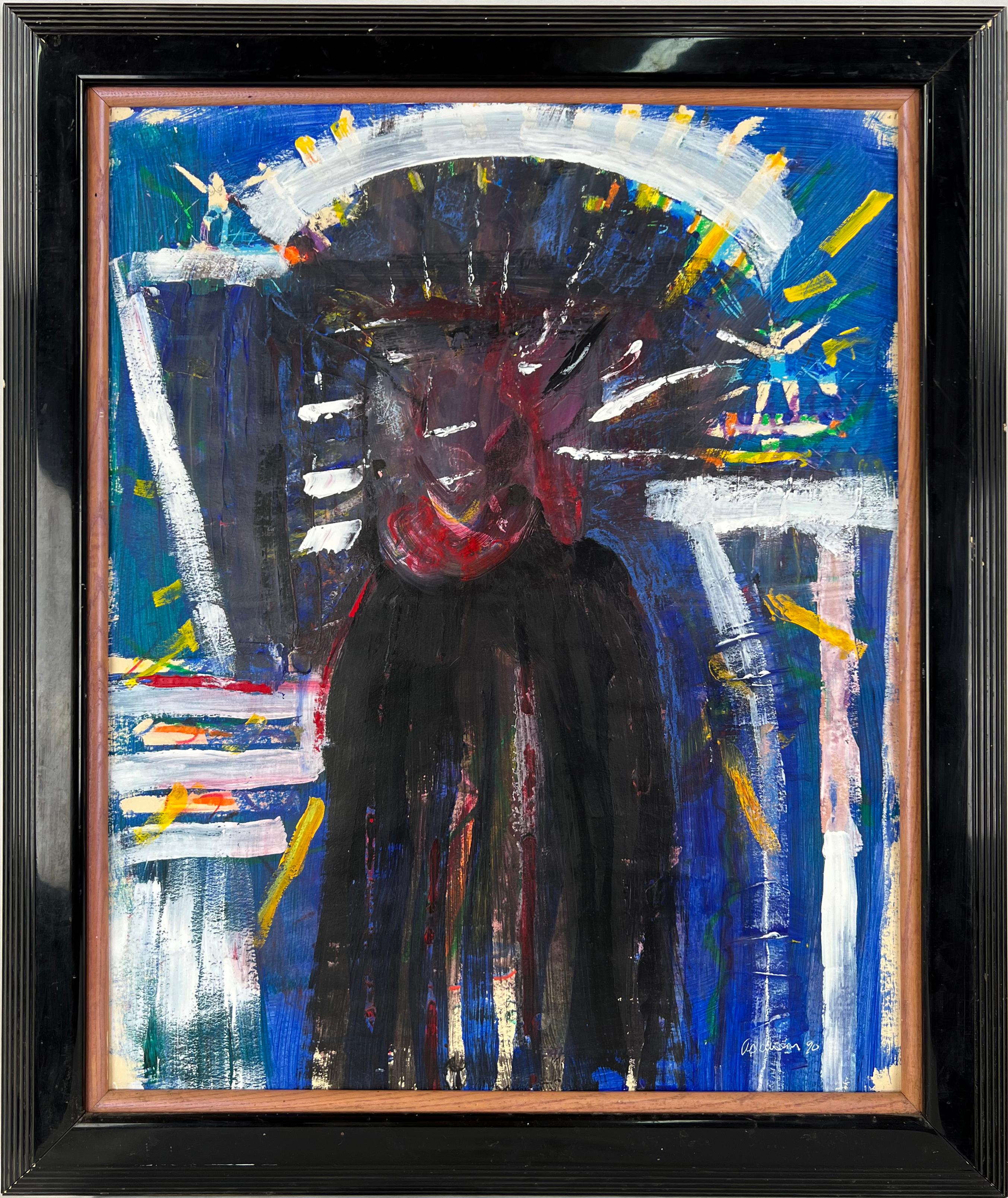 Addison Robichaud Abstract Painting - "Spirit of the Buffalo" - Las Vegas Abstract Expressionist Figurative 