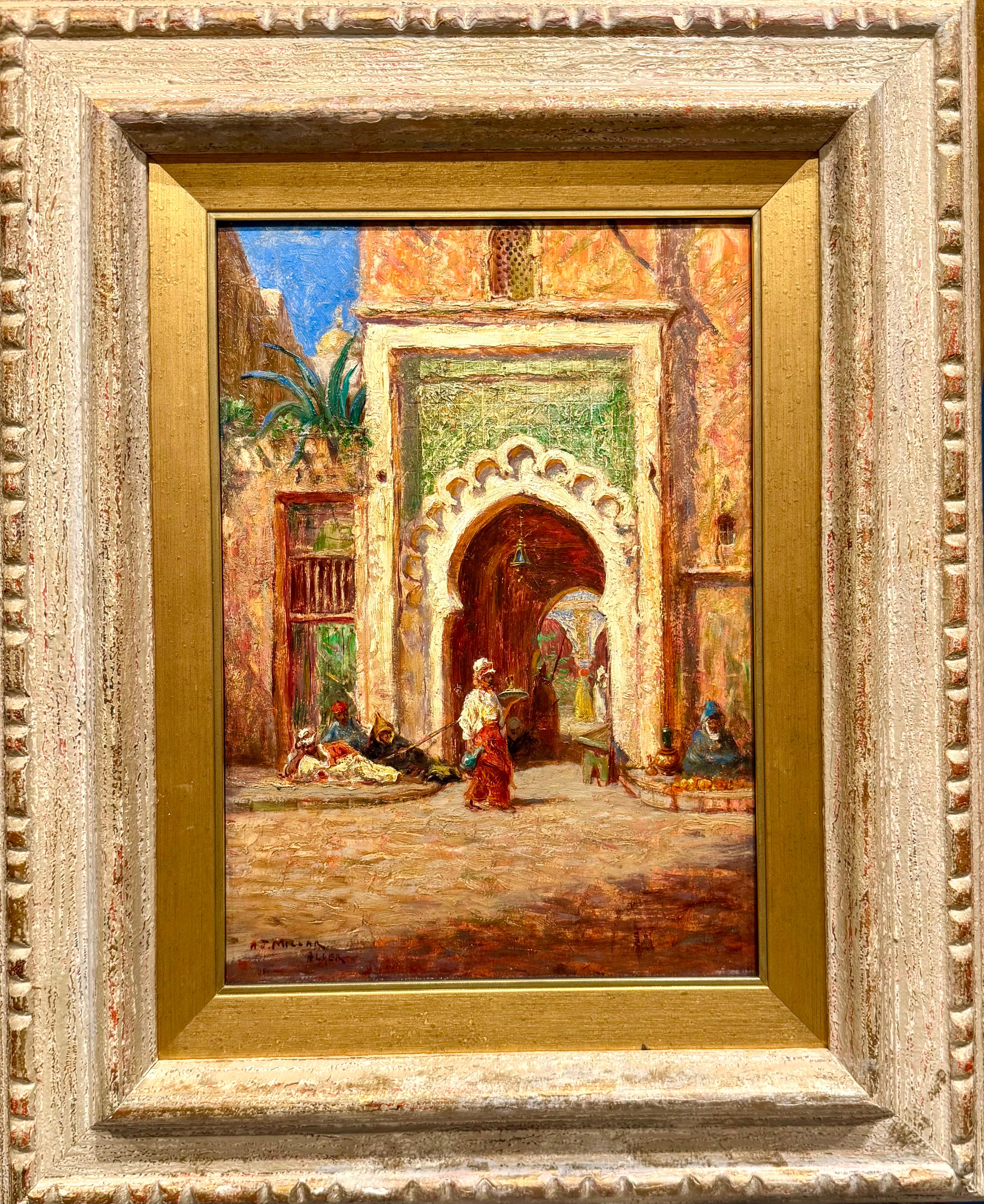 Addison Thomas Millar Figurative Painting – Ein Andenken an den Orient, impressionistisches Ölgemälde auf Leinwand, CIRCA 1890