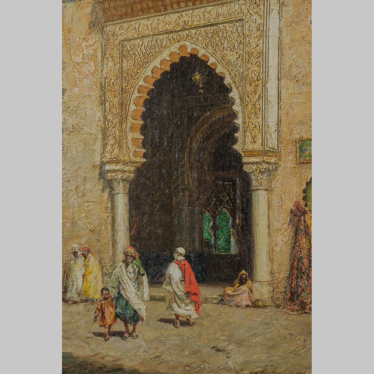 ADDISON THOMAS MILLAR
Americano, 1850-1913

Scena di mercato

Firmato Addison T Millar 

Olio su tela
12 pollici x 16 pollici 
Incorniciato: 18 1/2 in x 22 in