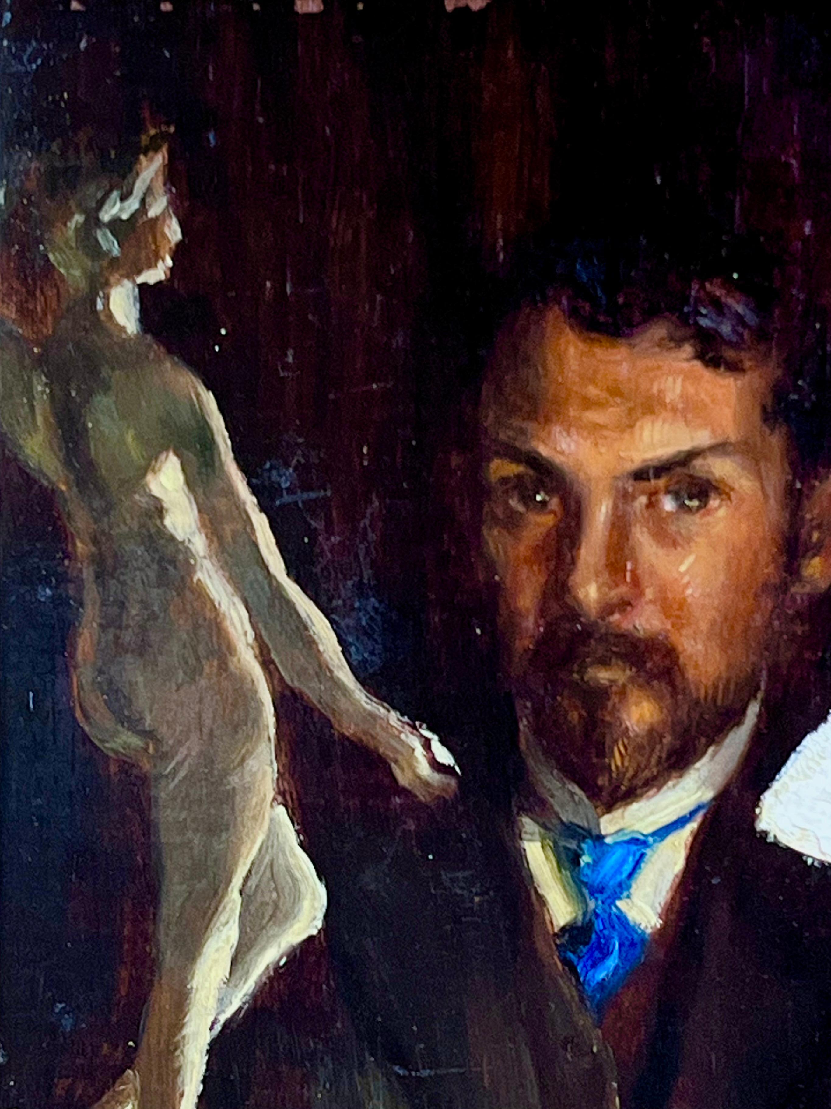Self-Portrait di Addison Thomas Millar alla scrivania in vendita 1