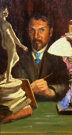 Self-Portrait di Addison Thomas Millar alla scrivania