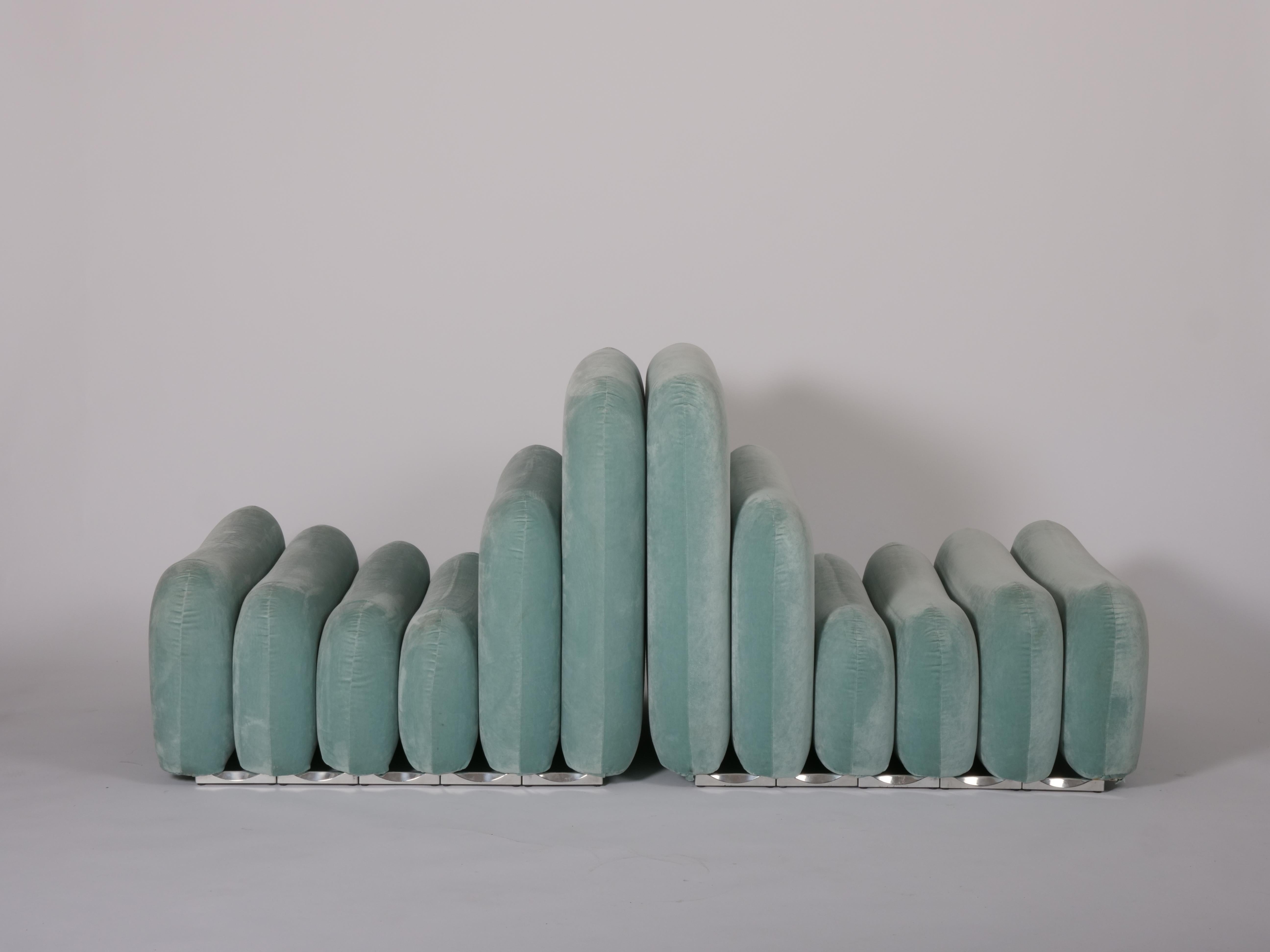 Additional System armchairs and ottomans by Joe Colombo for Sormani, c1968 im Angebot 1