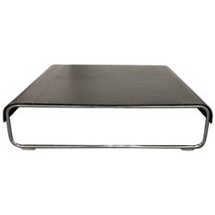 Add_Look I4 Mariani Leather and Chrome Coffee Table Add_Look I4 Mariani Leather and Chrome Coffee Table