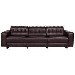 Ade Sede Leather Sofa Brown Three-Seat Couch