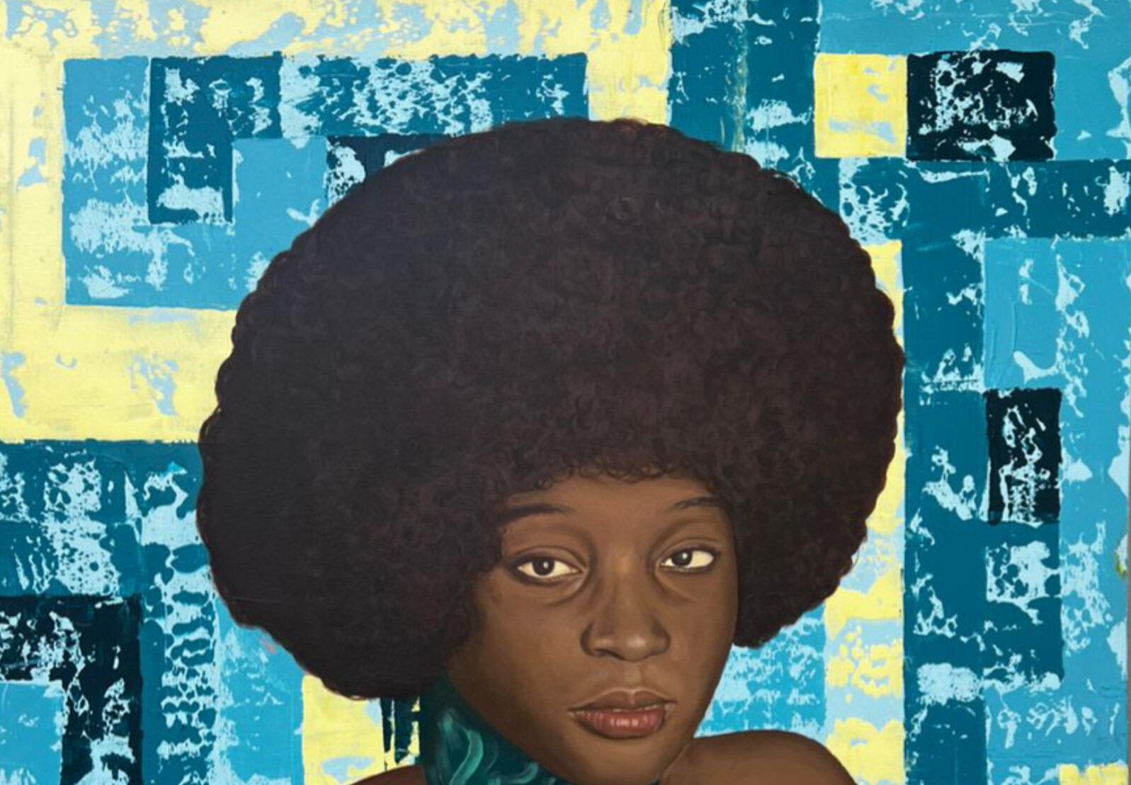 Abike (Born To Be Cherished) - 21° secolo, Contemporaneo, Figurativo, Ritratto - Painting di Adebayo Taiwo