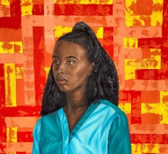 Calm Within - 21st Century, Contemporary, Figurative Portrait, Women, Acrylic