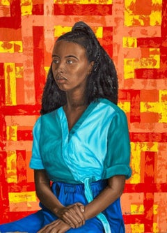 Calma Interior - Siglo XXI, Contemporáneo, Retrato Figurativo, Mujer, Acrílico