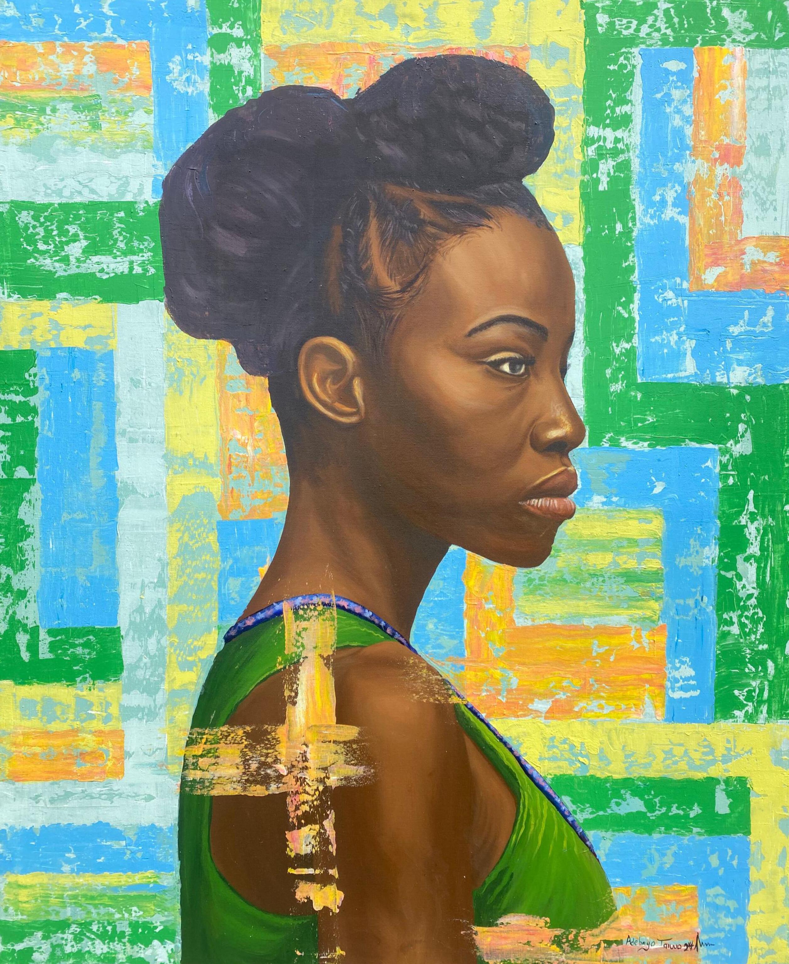 Ìrètí ( Speranza) 2 - XXI secolo, Contemporaneo, Ritratto figurativo, Donne, Africa