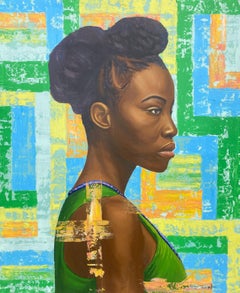 Ìrètí ( Speranza) 2 - XXI secolo, Contemporaneo, Ritratto figurativo, Donne, Africa