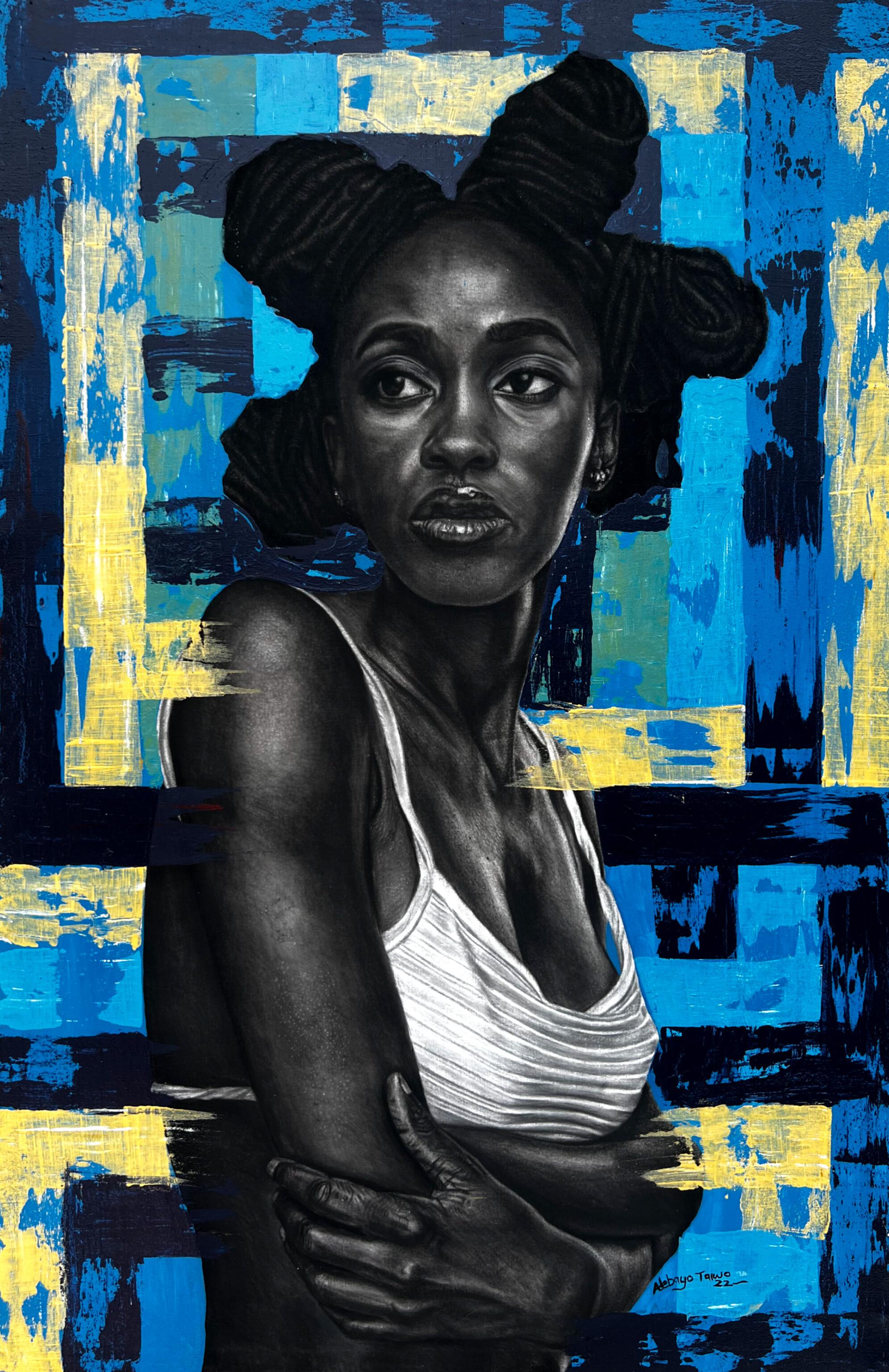 Unbroken -21° secolo, Contemporaneo, Ritratto figurativo, Africa, Donne, Capelli