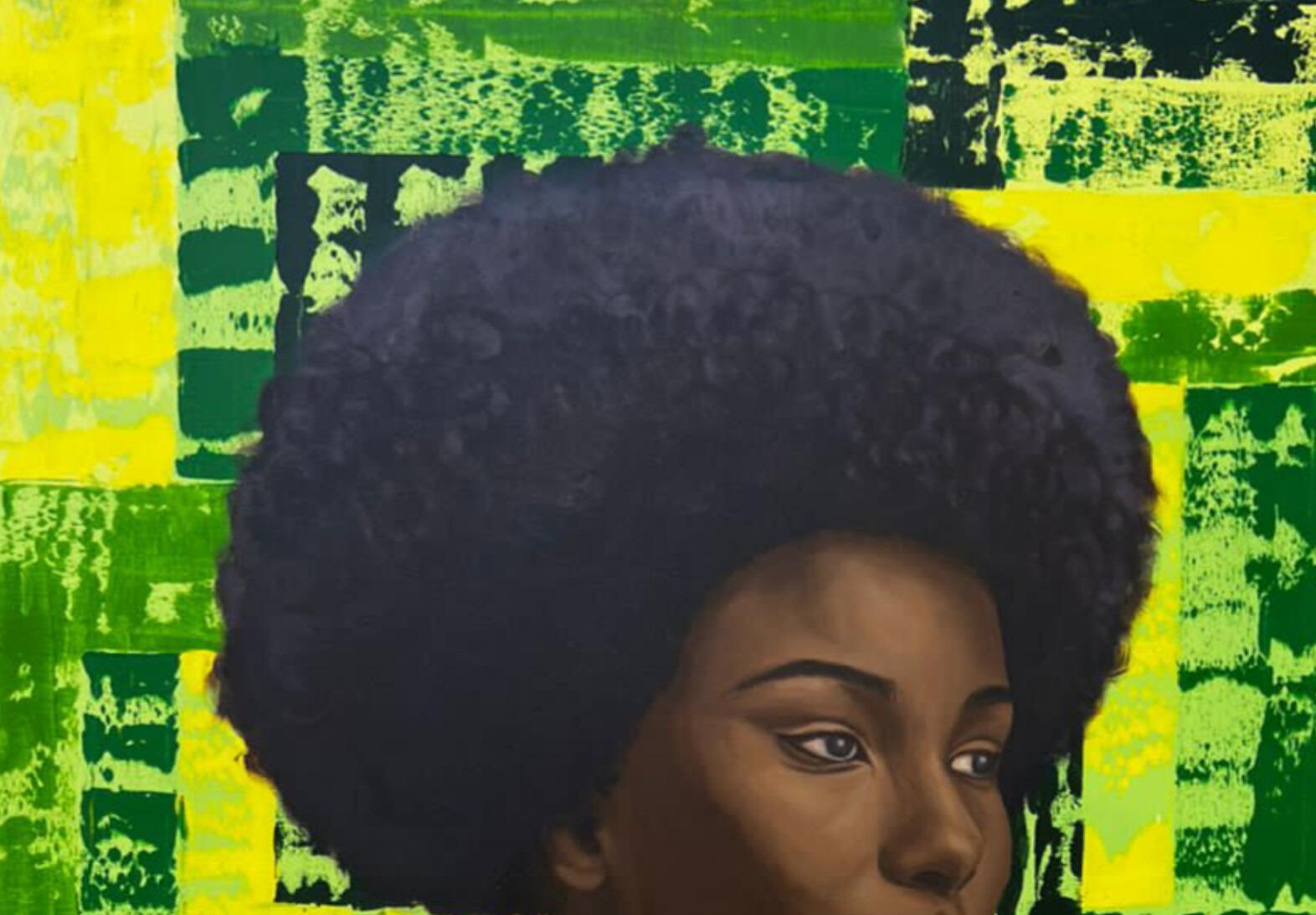 Dove il silenzio incontra l'anima -21° Secolo, Contemporaneo, Ritratto figurativo, Donne - Painting di Adebayo Taiwo