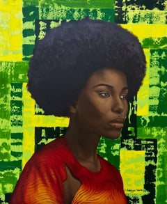 Donde el silencio se encuentra con el alma -Siglo XXI, Contemporáneo, Retrato figurativo, Mujer
