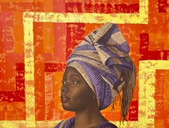 Woven Beauty - 21st Century, Contemporary, Figurative, Portrait, Africa, Women