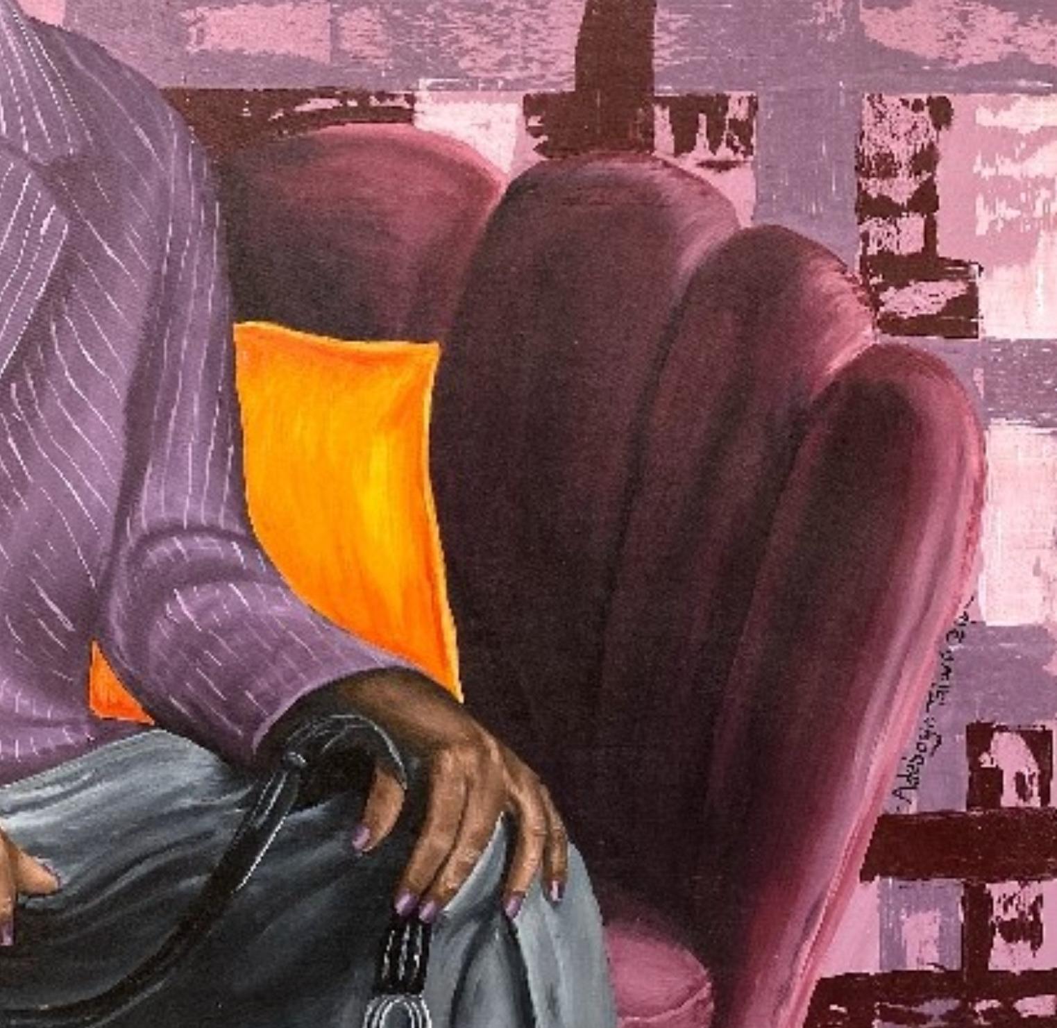 Eco di ieri -21° secolo, Contemporaneo, Ritratto figurativo, Donne, Amore in vendita 1