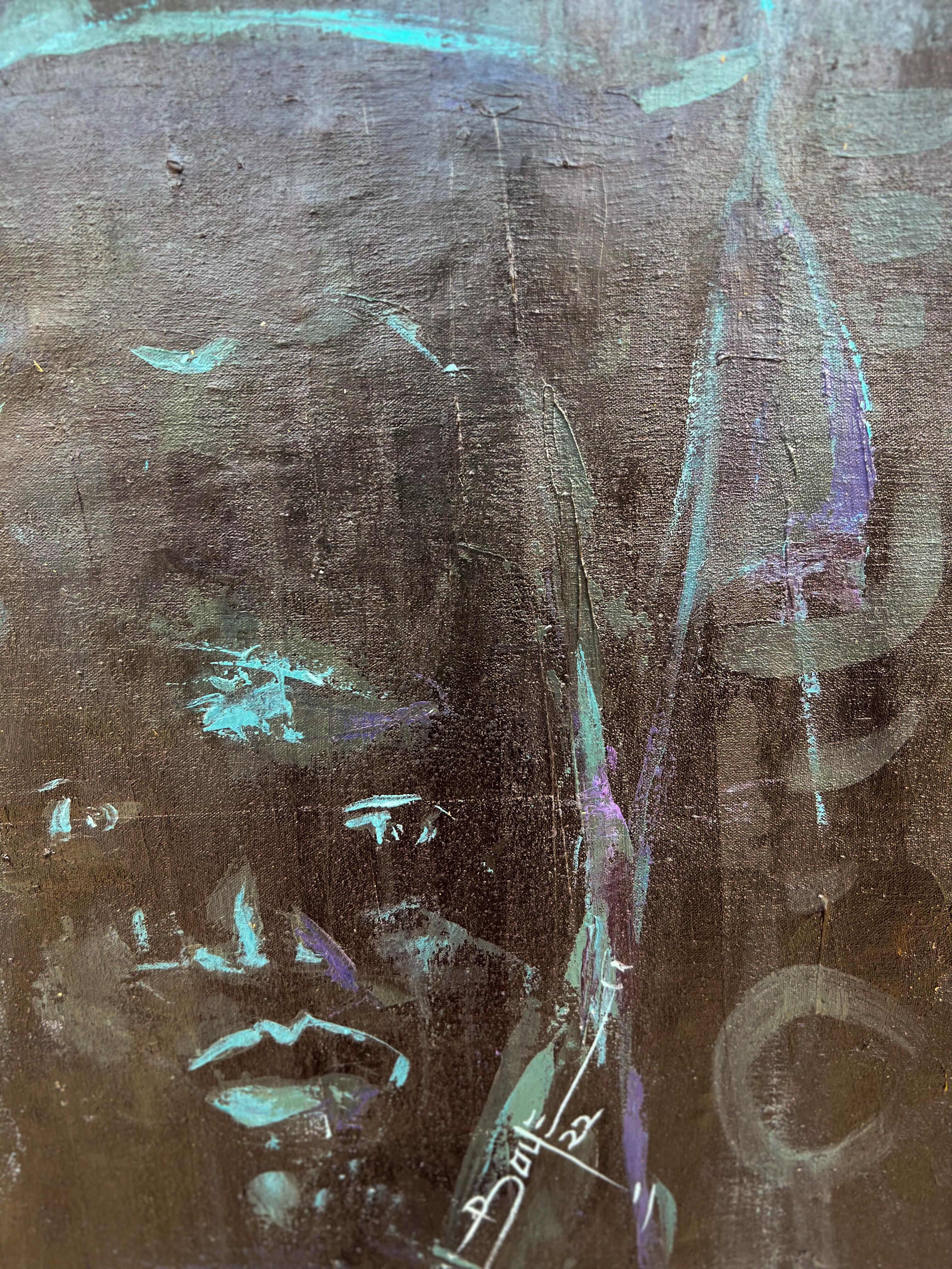 Mirror on the Wall - Gray Figurative Painting by Adeboye Adeyinka Isaac