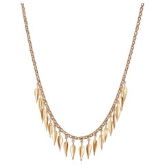 globe jewelry Adeia Roman Leaf Chain Necklace in 18kt Fairmined Ecological Yellow Gold
