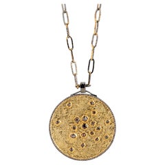 Adeitiy Malleable Universe Pendant Made with Recycled Silver, Gold Plating