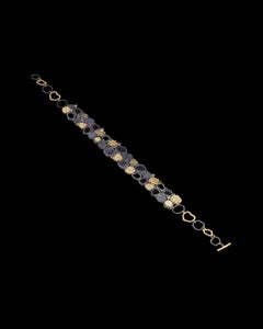 A.deitiy silver choker with flat diamonds & 3 micron yellow gold plating