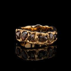 A.Deitiy Wedding Band Made with Sterling Silver and Fantasy Cut Diamonds