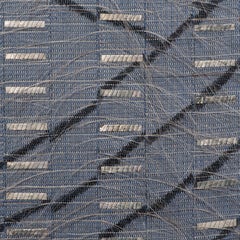 Waves d'argent, tapisserie contemporaine d'Adela Akers