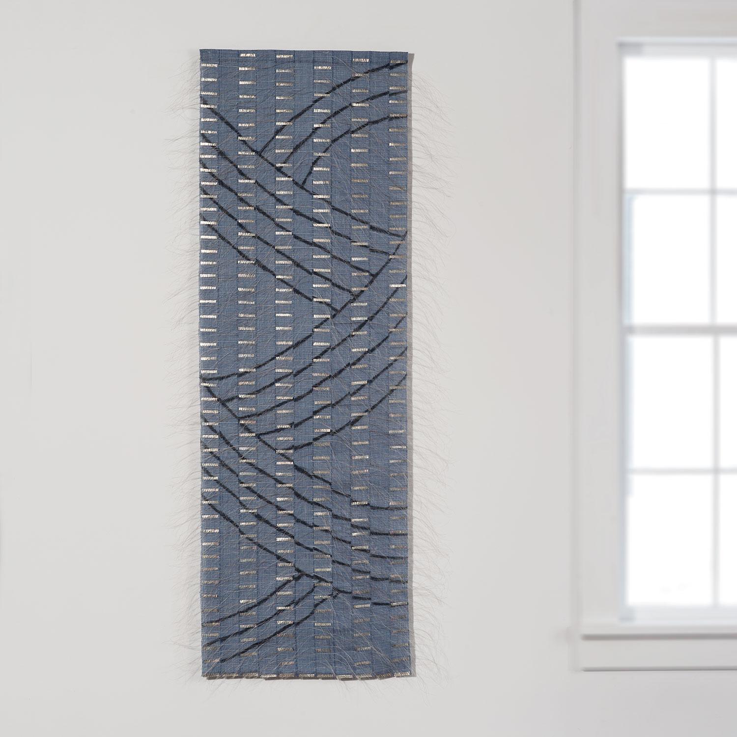 Silver Waves, Contemporary Tapestry by Adela Akers For Sale 2