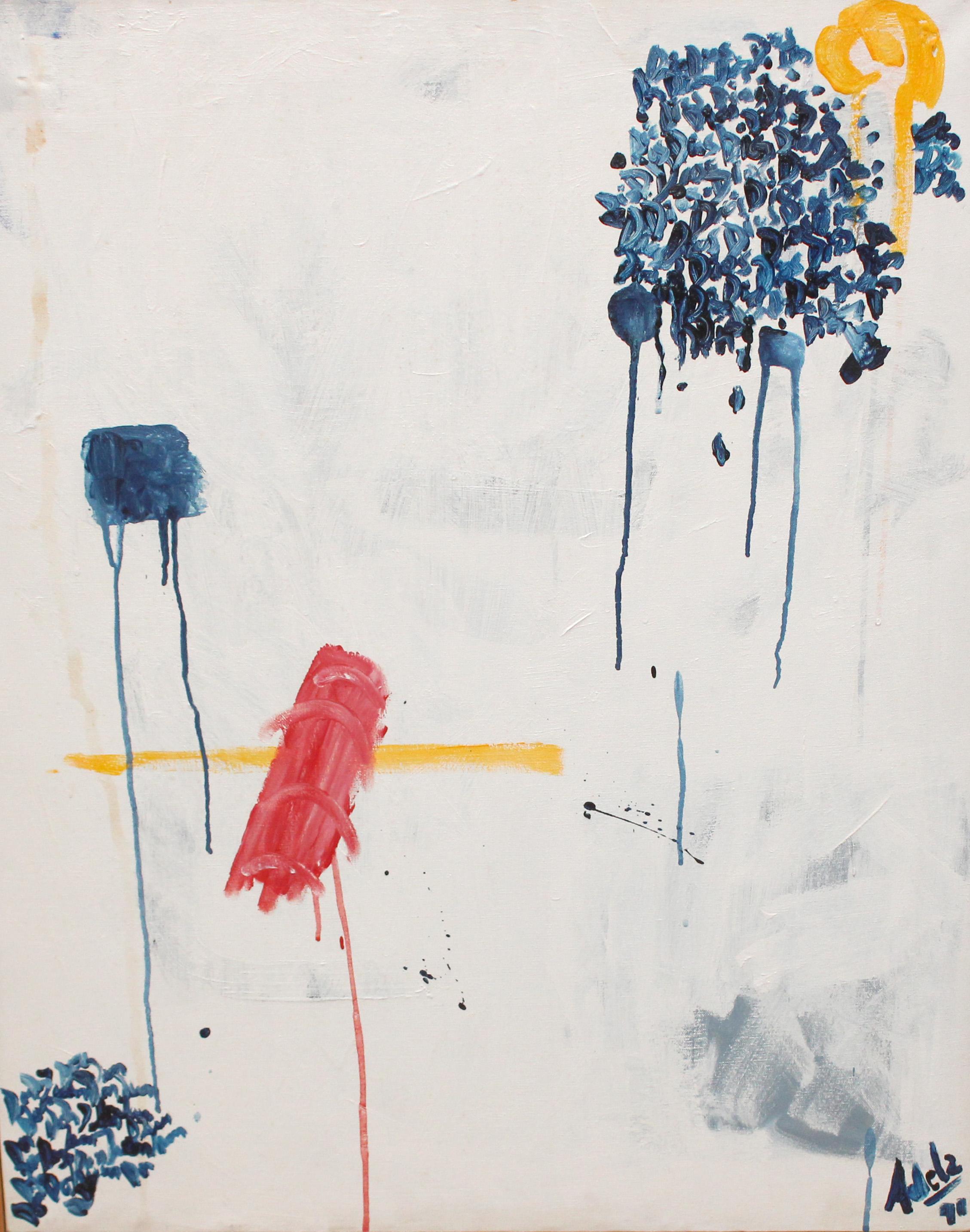 Acrílico sobre tela - Composición abstracta - Año 1991