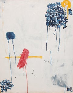 Acrílico sobre tela - Composición abstracta - Año 1991