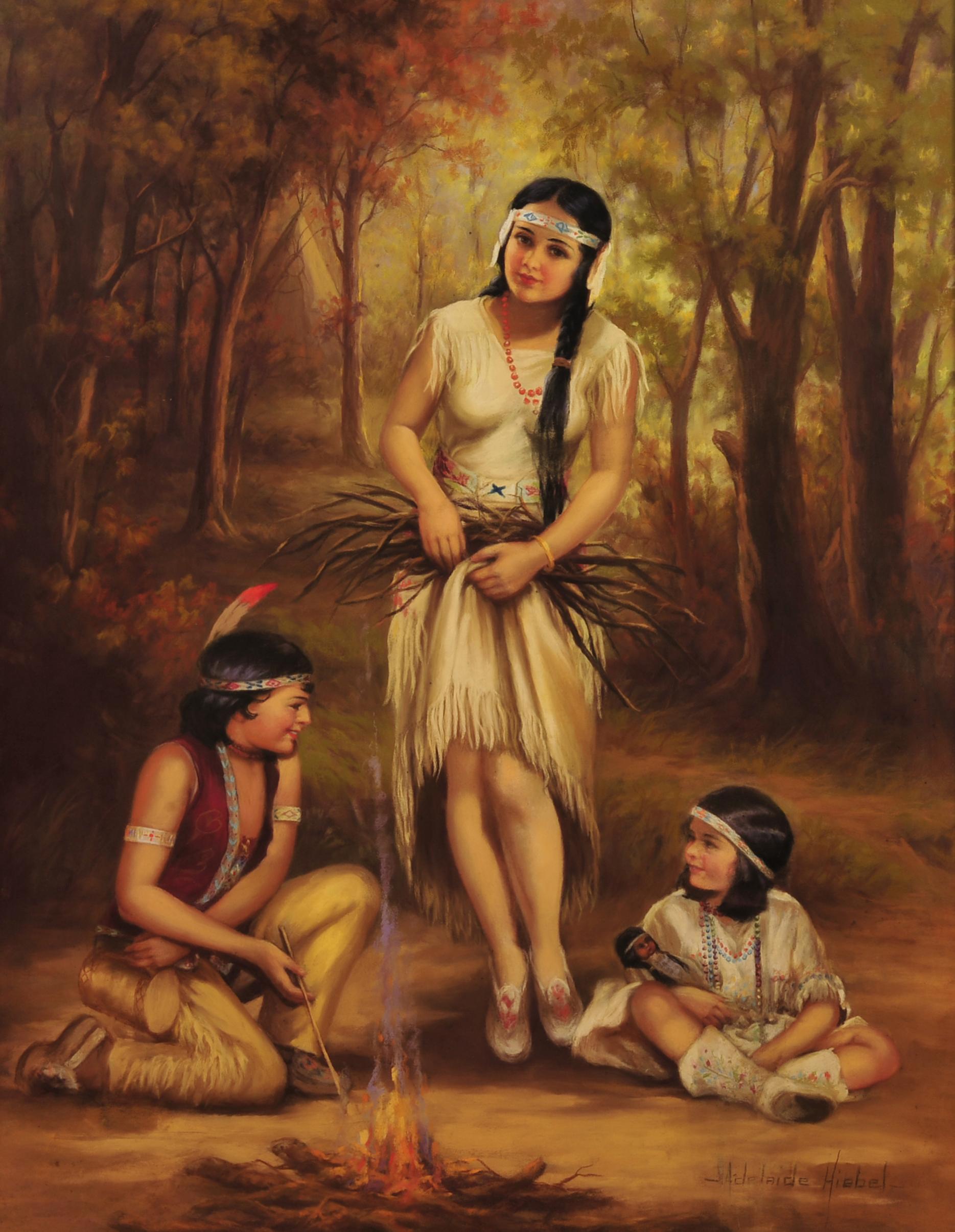 Children of the Forest - Calendar Illustration - Painting by Adelaide Hiebel