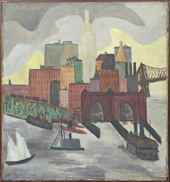 "New York Skyline" Adelaide Lawson Gaylor, Modernist Landscape, Female Artist