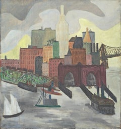 "New York Skyline" Adelaide Lawson Gaylor, Modernist Landscape, Female Artist