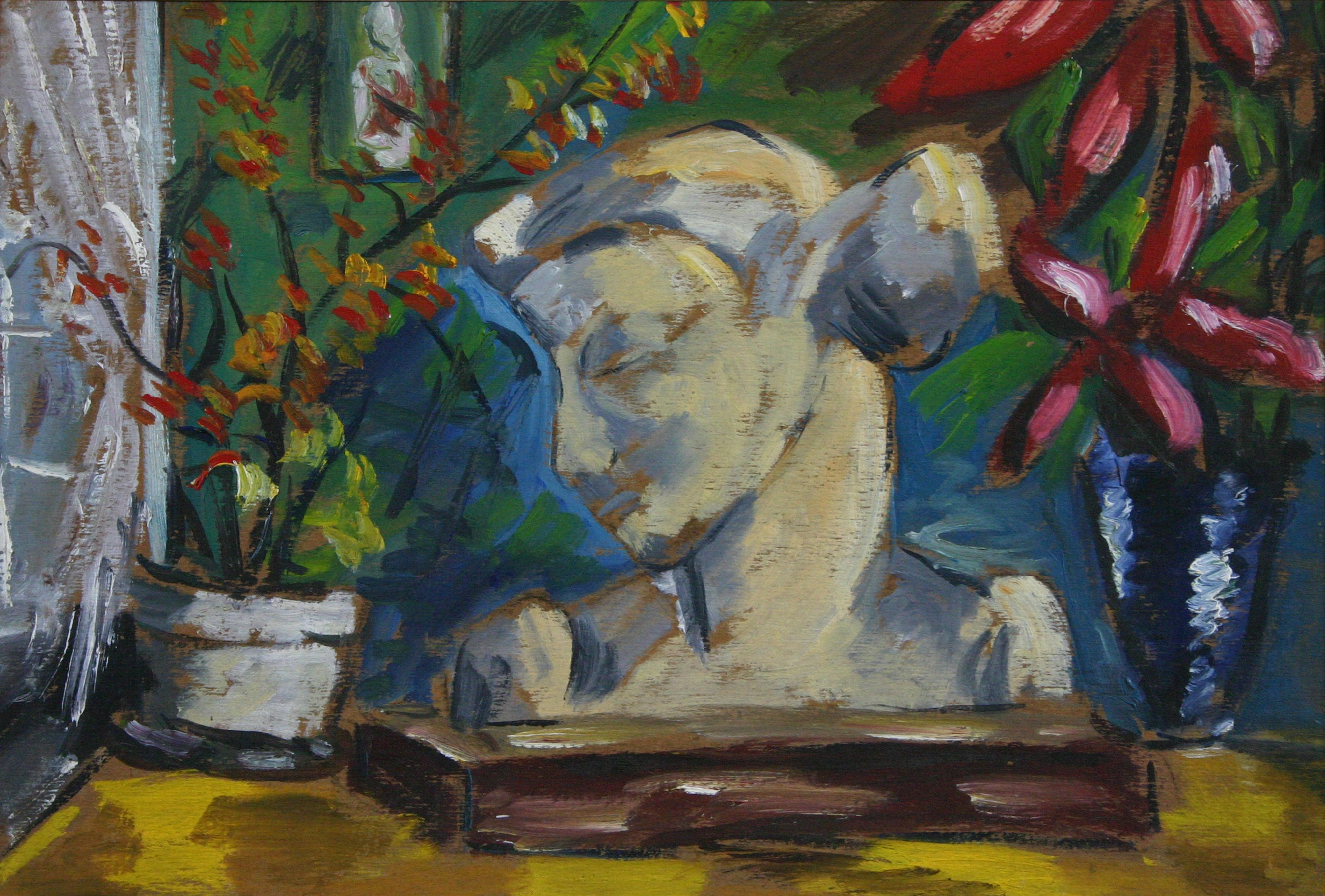 Nature morte avec la sculpture de Robert The The