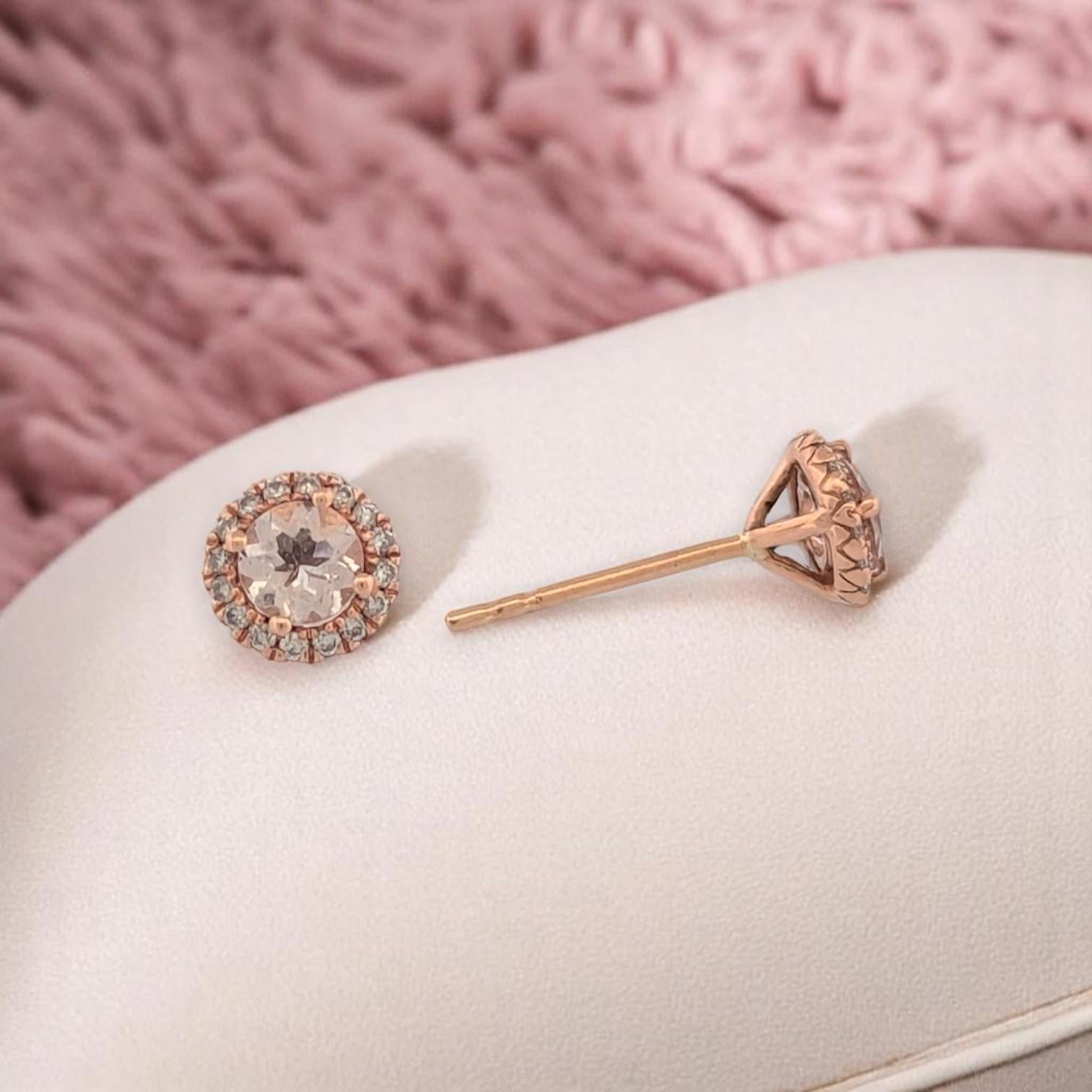 Artisan Adélaïde  Boucles d'oreilles Morgane, or rose 14K, cadeau élégant de joaillerie pour elle en vente