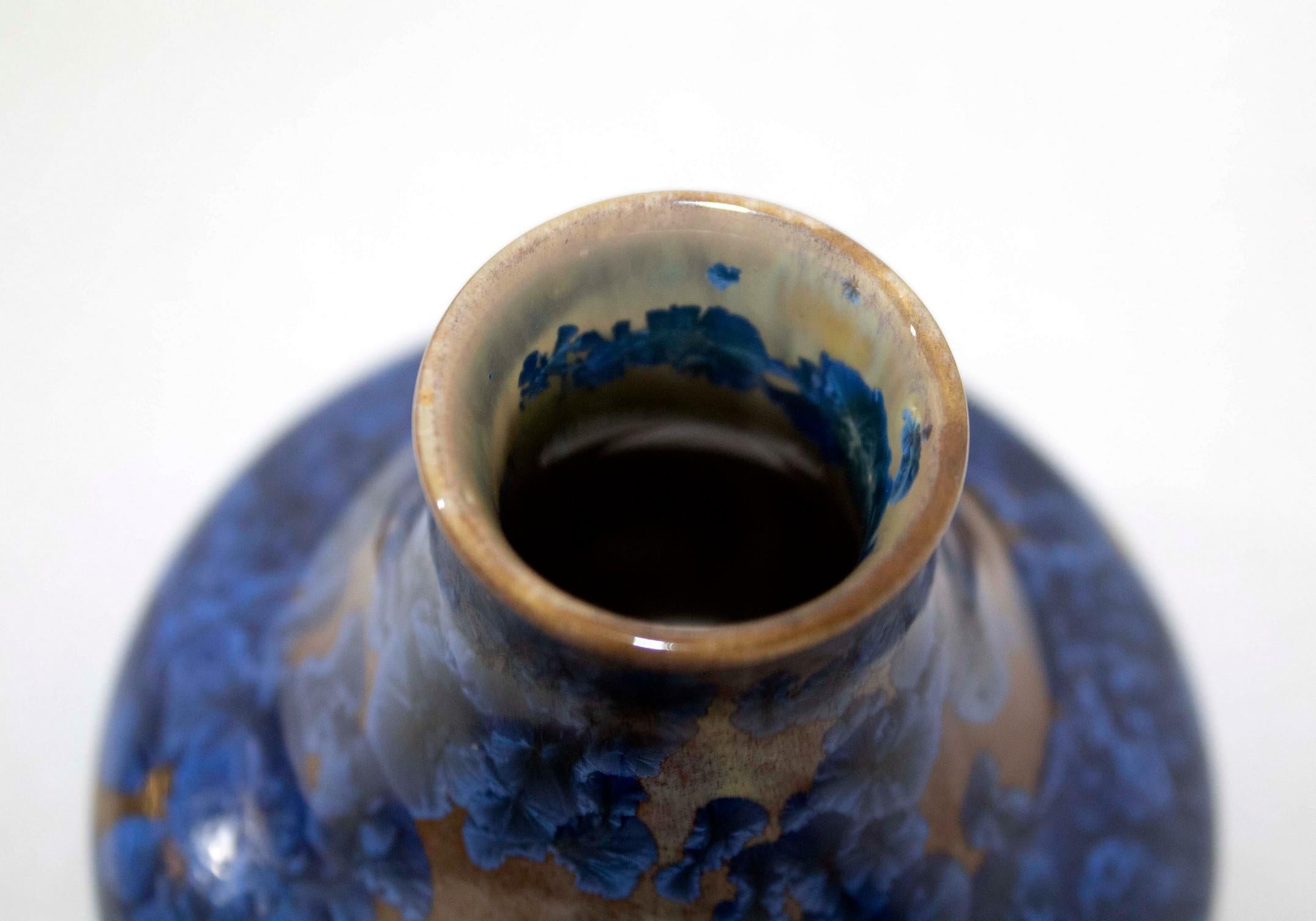 20th Century Adelaide Robineau Rare Crystalline Glazed Ceramic Vase Signed