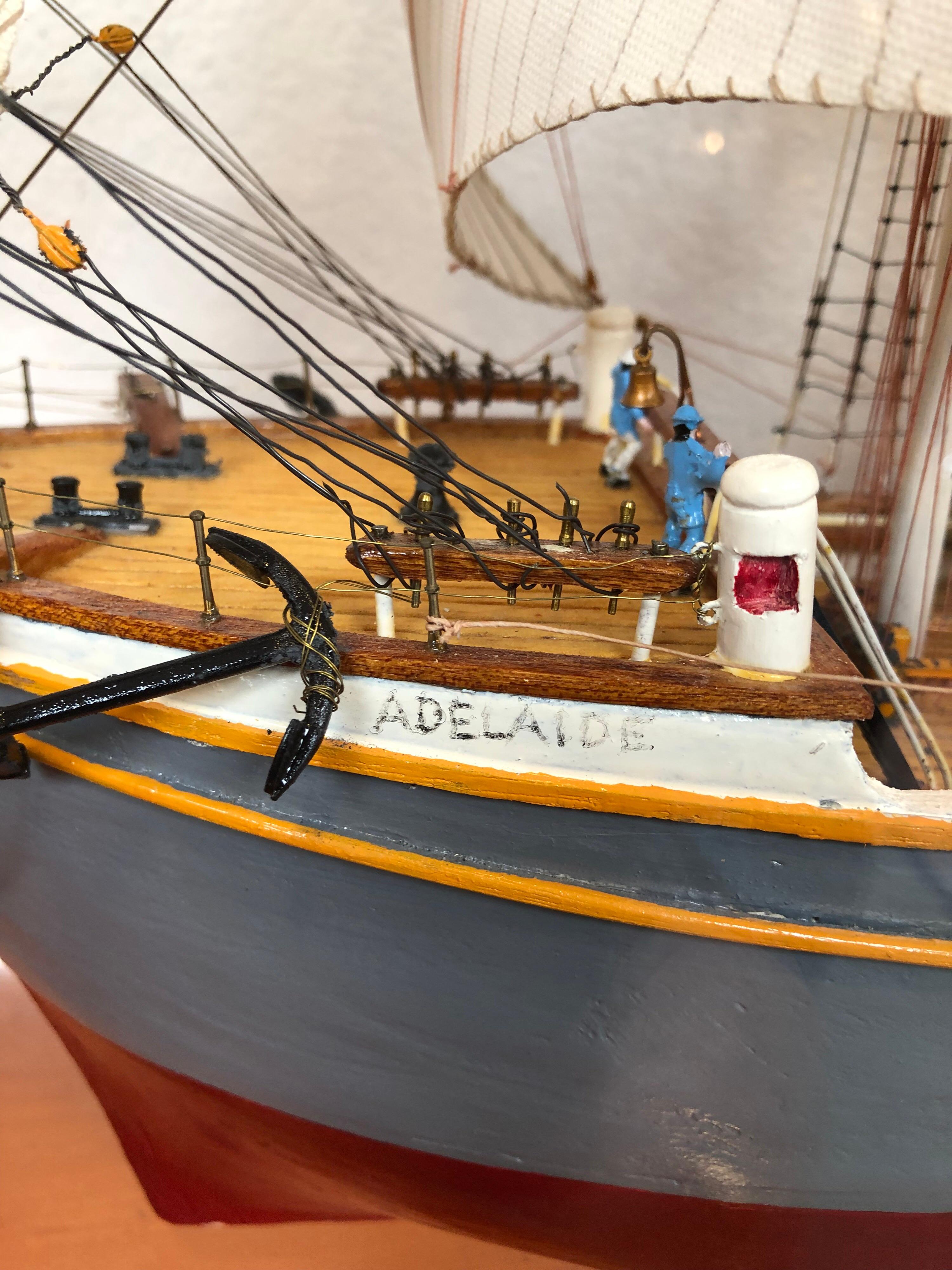 Adelaide Sailing Ship Model and Display im Angebot 4