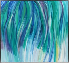 Antique American Modernist Signed Female Artist Abstract Expressionist Painting