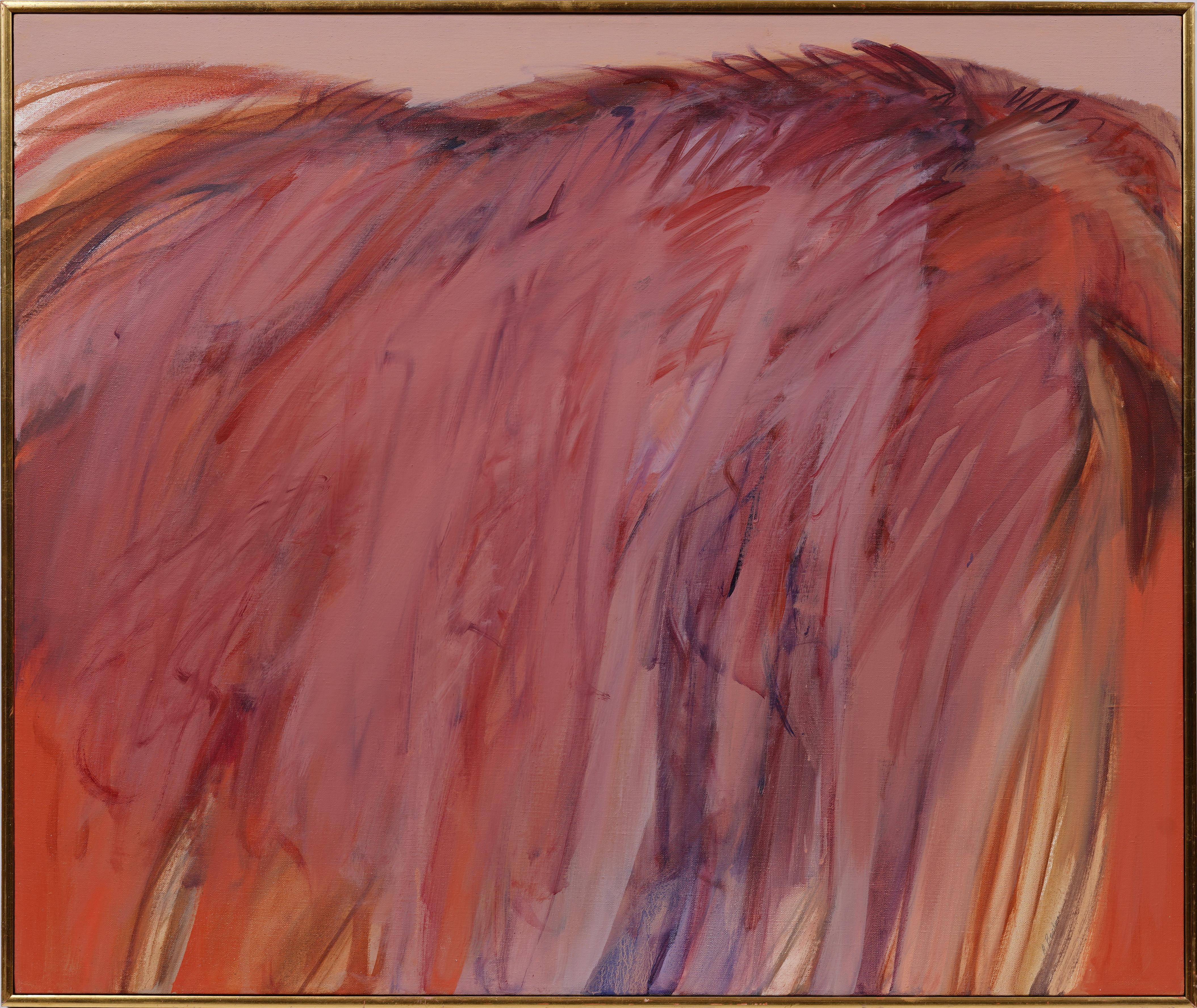 Ancienne peinture expressionniste abstraite américaine moderniste signée de la femme artiste - Painting de Adele Becker