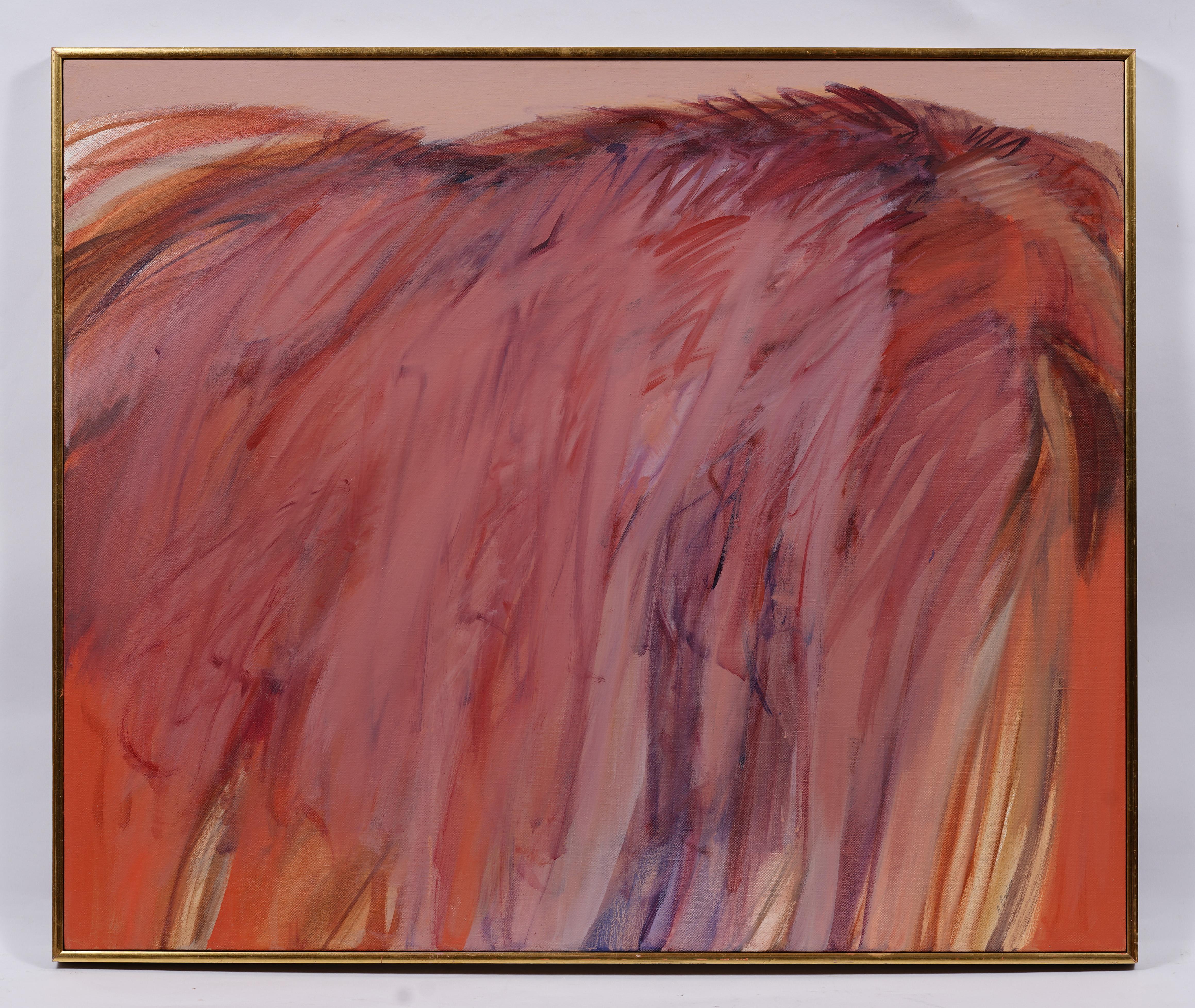 Ancienne peinture expressionniste abstraite américaine moderniste signée de la femme artiste - Abstrait Painting par Adele Becker