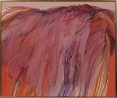 Ancienne peinture expressionniste abstraite américaine moderniste signée de la femme artiste