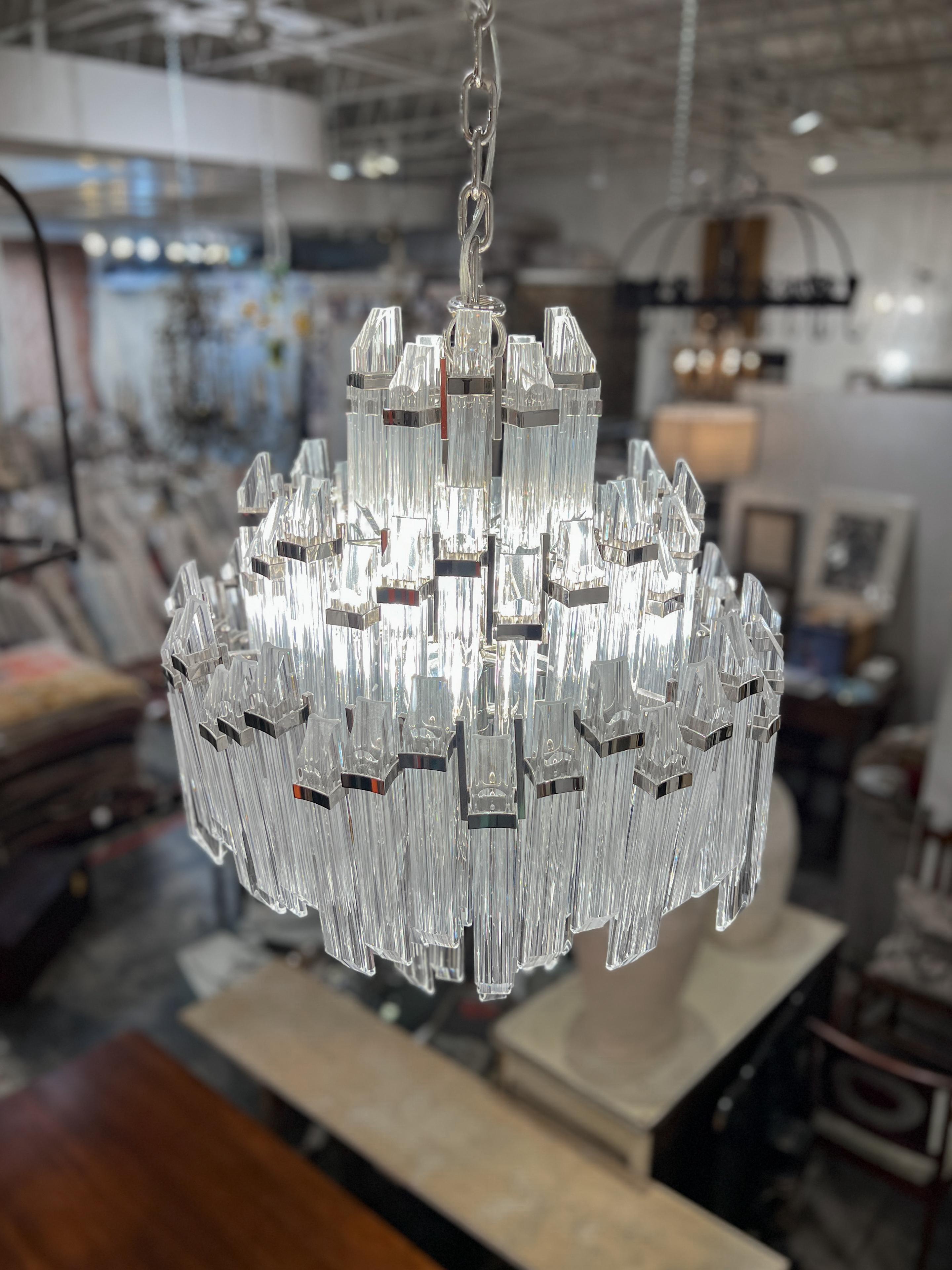 Contemporary Adele Four Tier Waterfall Chandelier