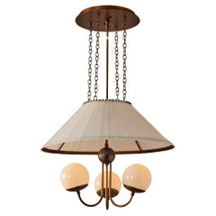 Lampadario Adele in vetro lattiginoso - 24